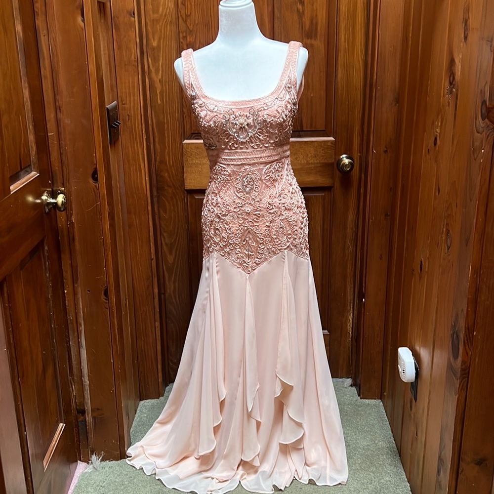 Sue Wong blush pink gown